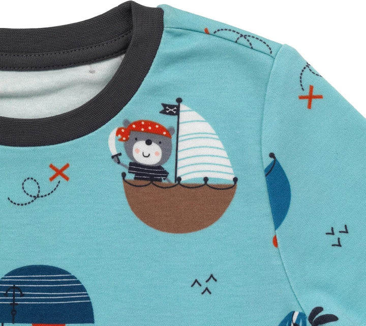 schlummersack Kinder Schlafanzug/Pyjama aus 100% Bio Baumwolle 98 Pirat, 98 Pirat
