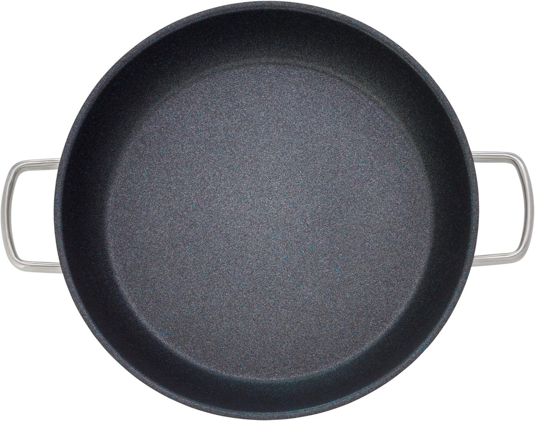 WMF Permadur Advance Servier-/ Bratpfanne Induktion 32 cm, Edelstahlpfanne, Cromargan Edelstahl besc