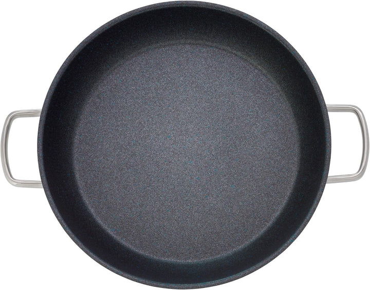 WMF Permadur Advance Servier-/ Bratpfanne Induktion 32 cm, Edelstahlpfanne, Cromargan Edelstahl besc