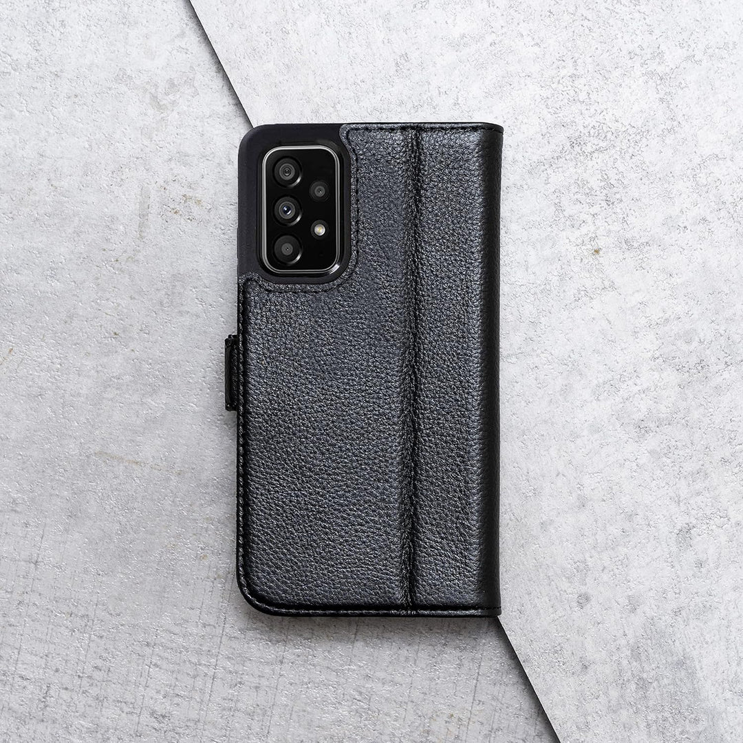 Porter Riley - Lederhülle für Samsung Galaxy A53. Premium Echtleder Standhülle/Cover/Brieftasche (Pu