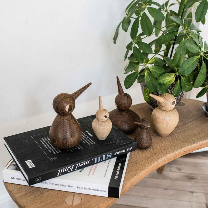 Architectmade Bird Vögel Deko Holzfigur Gross - Eiche Natur