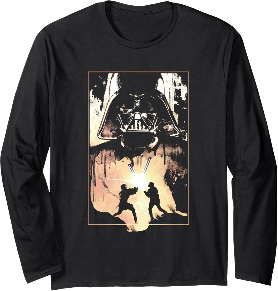Star Wars Darth Vader Fire Battle Poster Langarmshirt