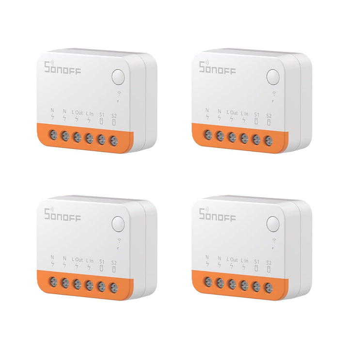 SONOFF 4PCS MINIR4 Alexa Smart Schalter 2 Wege - Wlan Lichtschalter mit Timing-Funktion, Relay Split