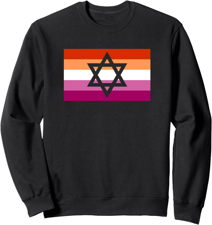 Jewish Star Of David Gay Lesbian Pride Flag Stuff Couple Sweatshirt
