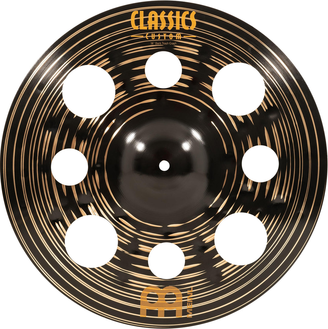 Meinl Cymbals Classics Custom Dark Trash Crash 16 Zoll (Video) Schlagzeug Becken (40,64cm) B12 Bronz