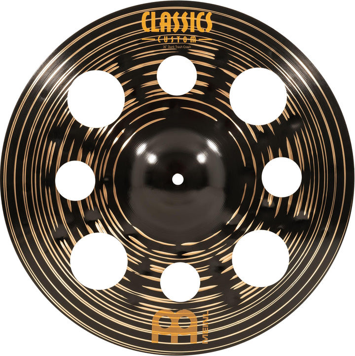 Meinl Cymbals Classics Custom Dark Trash Crash 16 Zoll (Video) Schlagzeug Becken (40,64cm) B12 Bronz