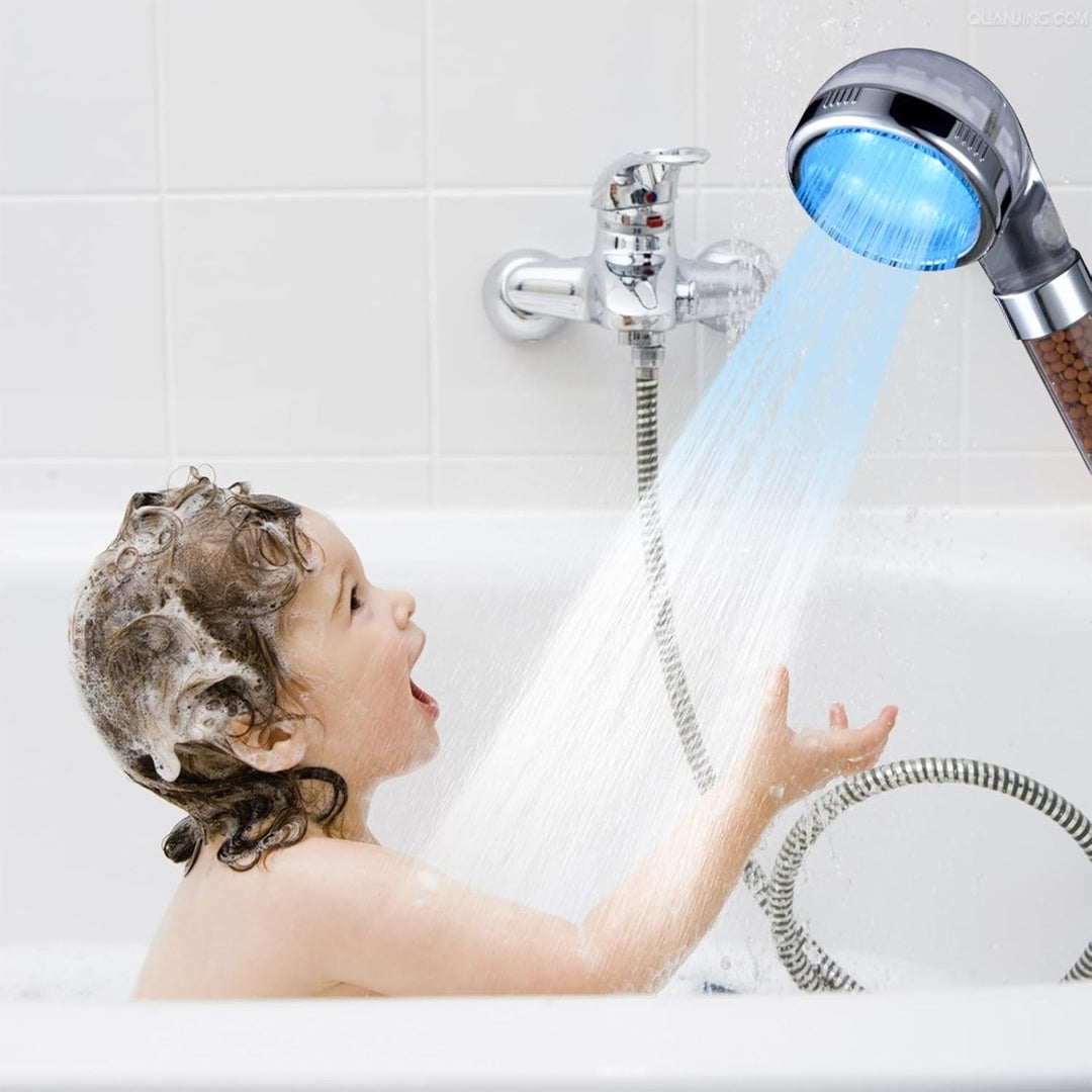 Comely Led Handbrause Duschkopf, LED Handbrause mit Farbwechsel Duschkopf LED Temperatur Gesteuert m