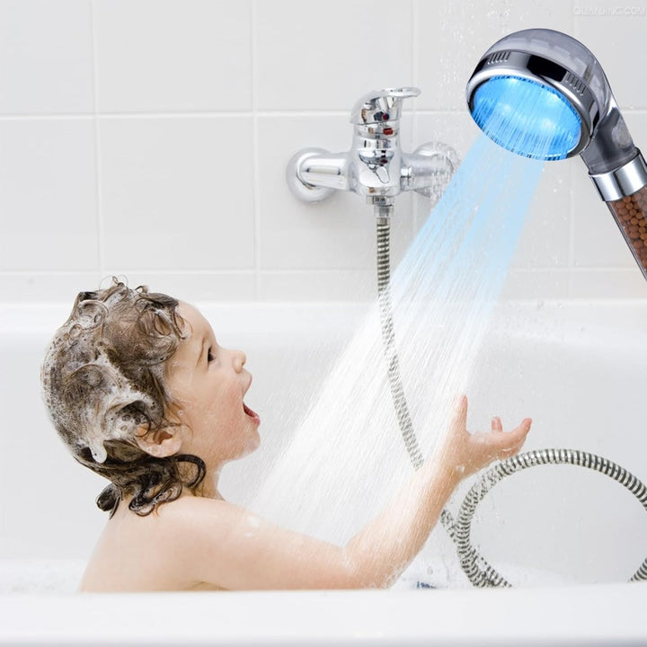 Comely Led Handbrause Duschkopf, LED Handbrause mit Farbwechsel Duschkopf LED Temperatur Gesteuert m