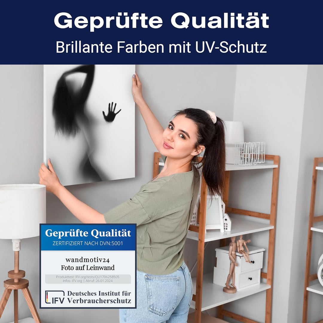 wandmotiv24 Leinwand-Bild Starke Frauen, Grösse 100x75cm, Hochformat, Wand-Bilder, Dekoration Wohnzi