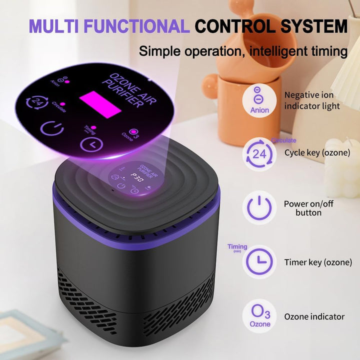 Luftreiniger Allergiker mit Aromatherapie Luftfilter gegen Schimmel Staub Pollen Gerüche Nachtlicht