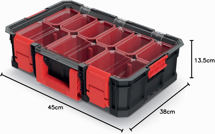 Kistenberg Sortimentskasten Sortimentsbox Werkzeugkiste Kleinteile Organiser (mit 9x Einsatz Boxen,