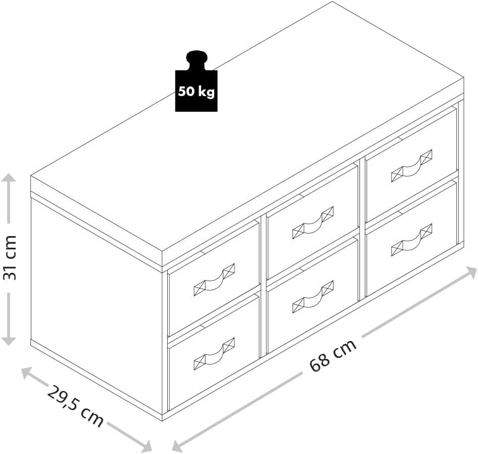 Kesper | Kinder-Sitzbank mit Sitzkissen, Material: FSC-zertifizierte Faserplatte, Masse: 68 x 29,5cm