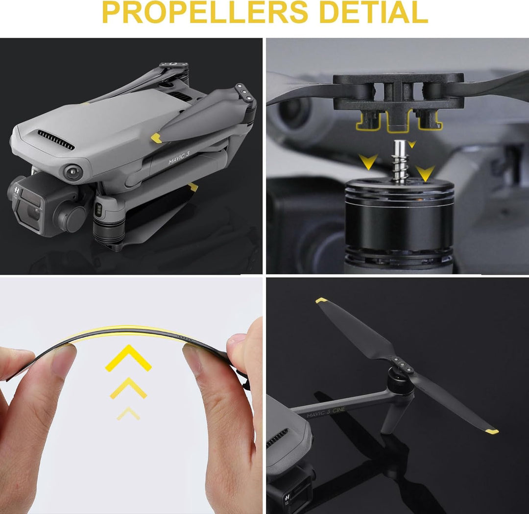 Mavic 3 Propeller, 8 Pcs Drohne Mavic 3 Pro Propeller mit Push-Typ-Schnellverschluss-Design, 9453F P