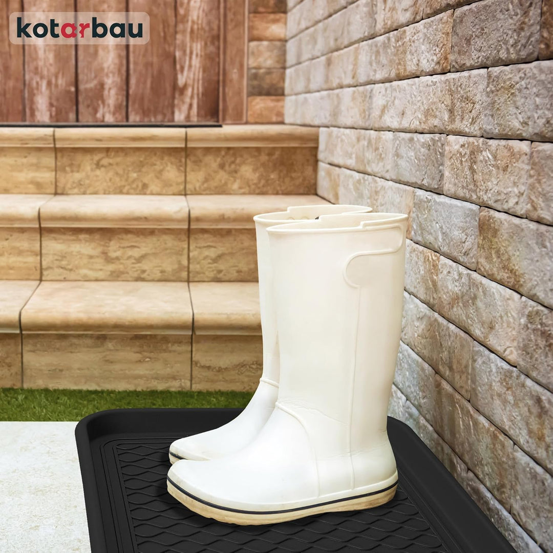 KOTARBAU® 2er Set Schuhabtropfschale - 38 x 76 cm - Abtropfmatte für nasse Schuhe - Schuhablage für
