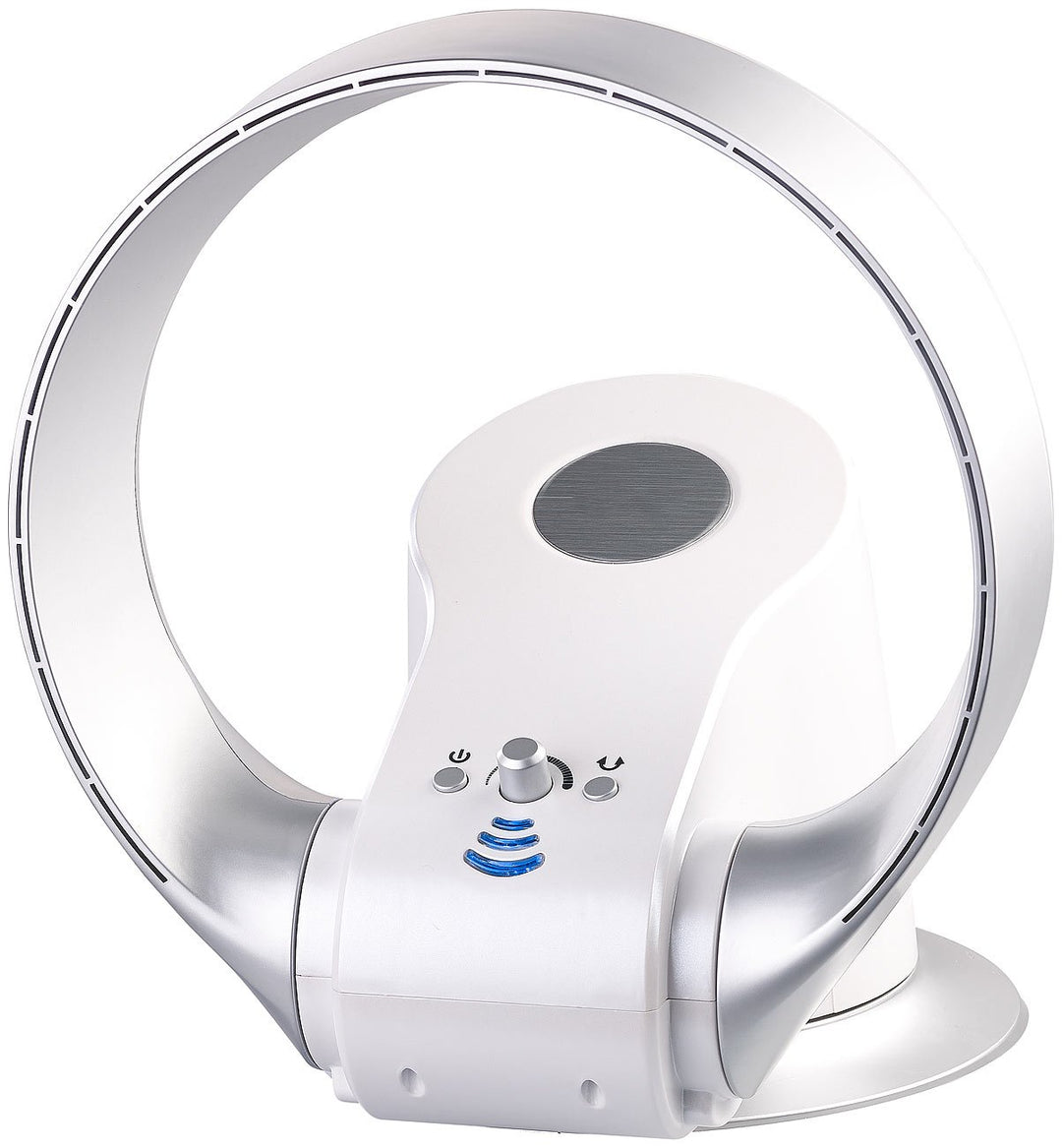 Sichler Haushaltsgeräte Lüfter: Rotorloser 360°-Wand- und Tisch-Ventilator mit Oszillation, 26 Watt