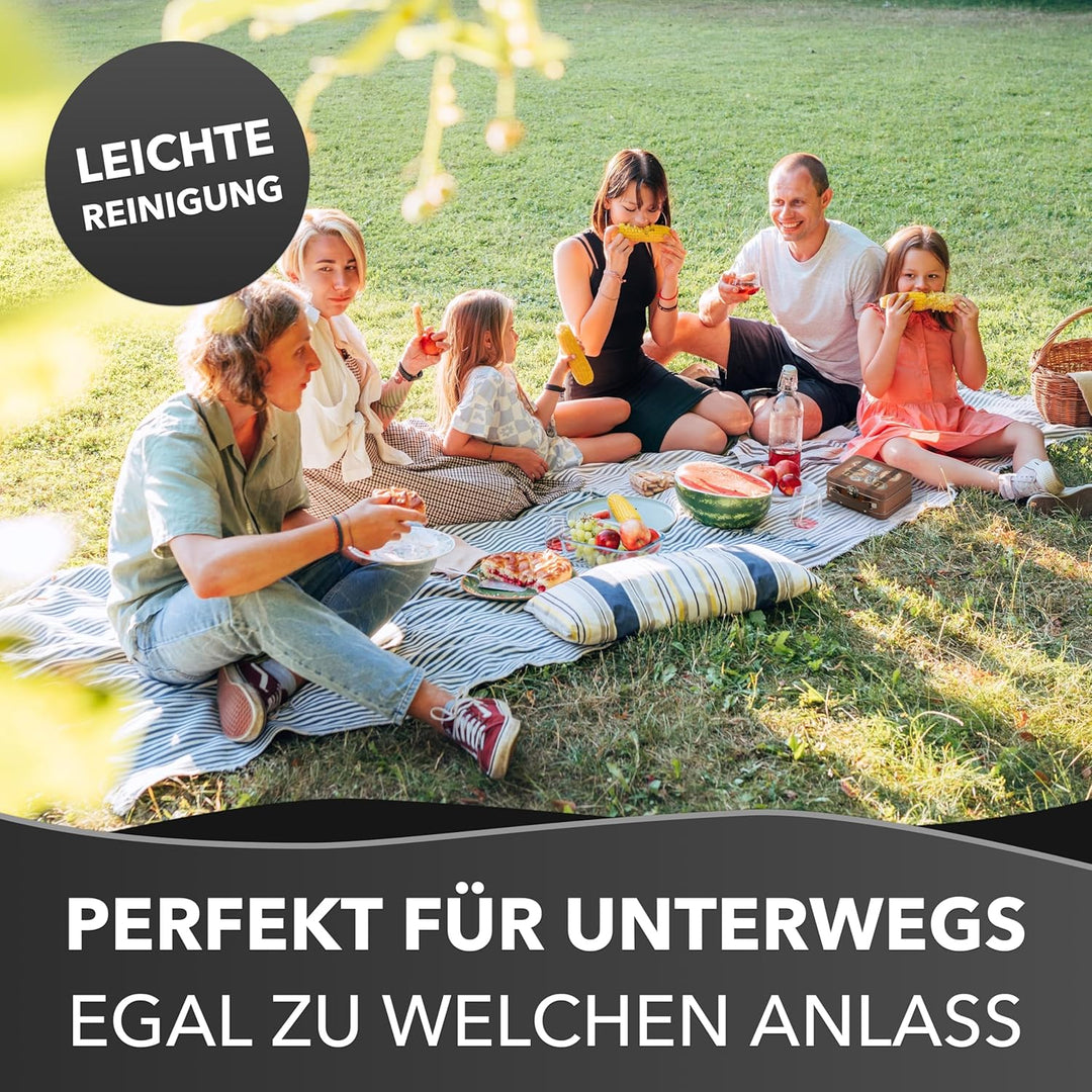 Mini Koffer - Kleine Keksdose mit beweglichem Henkel und Stickern - lebensmittelecht - Vol. ca. 0,8L