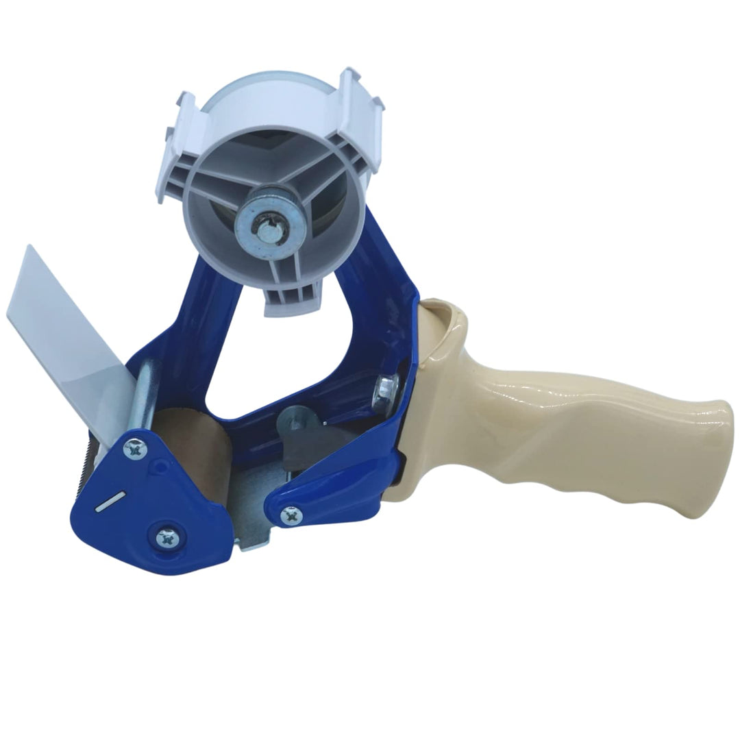 FLG | Handabroller "Standard Blau" Klebebandabroller Metallgehäuse Paketbandabroller 50 mm Abroller