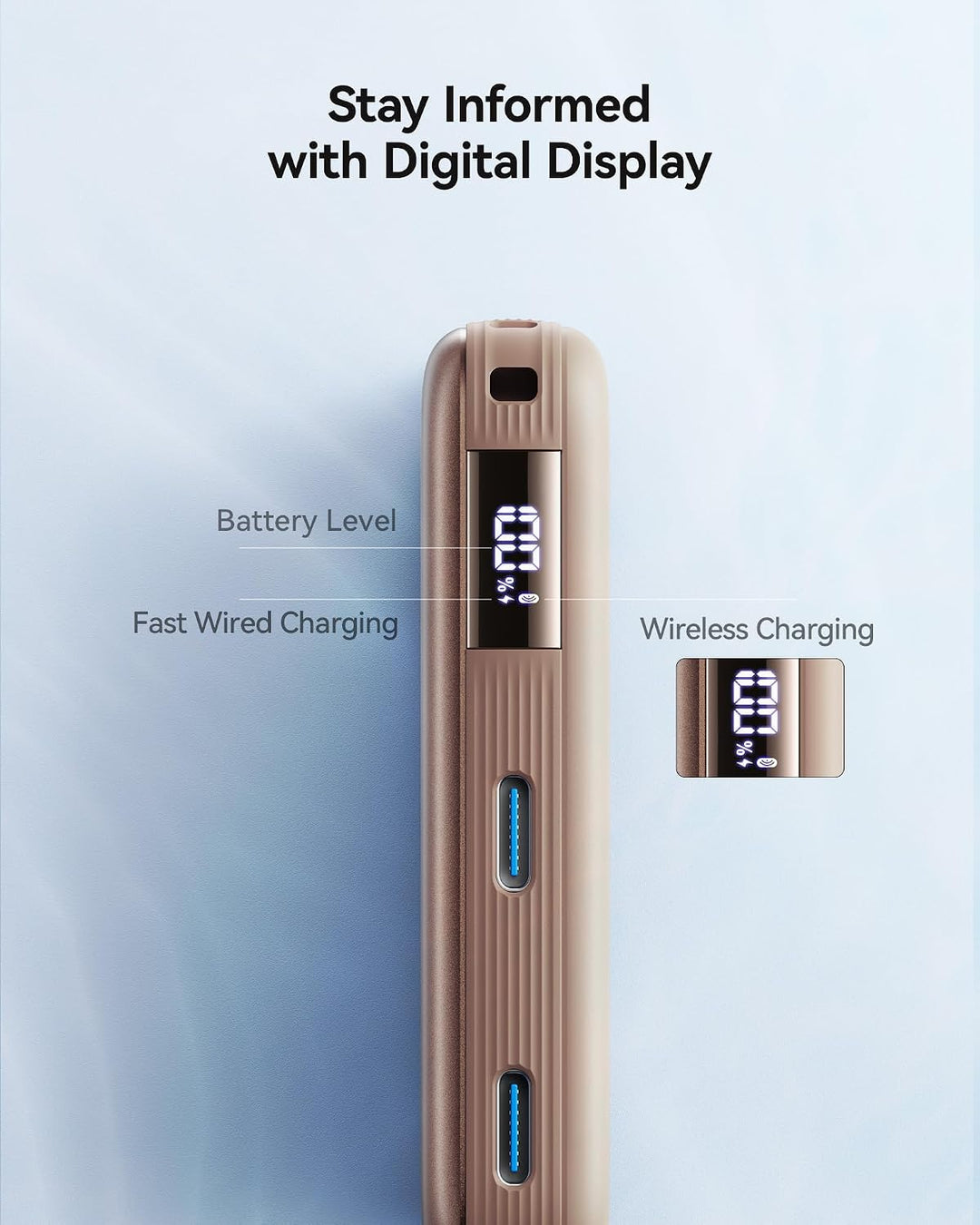 INIU for MagSafe Power Bank, Dünnste 10000mAh Qi2 25W Kabelloses &amp; 45W USB C Ultraschnelles Externe