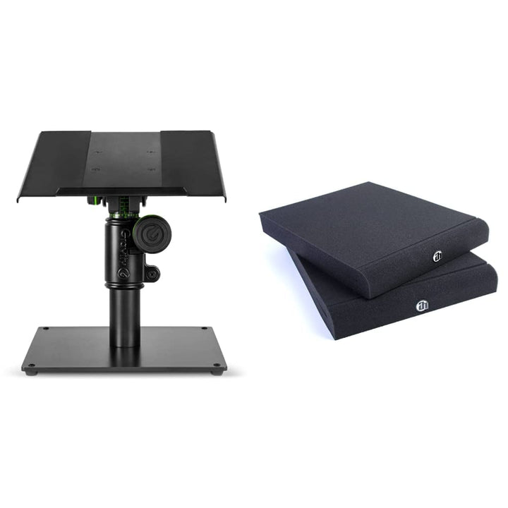Gravity SP 3102 Studiomonitor-Ständer & Adam Hall Stands PAD ECO 2 - Absorberplatte für Studio Monit
