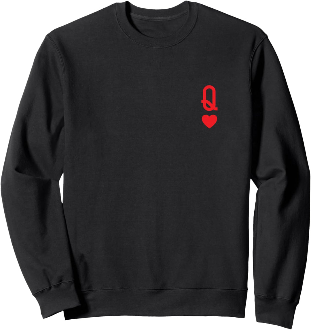 Queen of Hearts Passendes Paar zum Valentinstag Sweatshirt