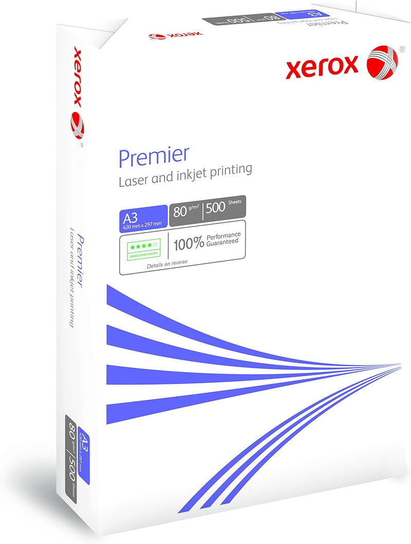 Xerox 003R91721 Premier Kopierpapier, Druckerpapier, Universalpapier DIN A3 80 gr./m² 2.500 Blatt Ka