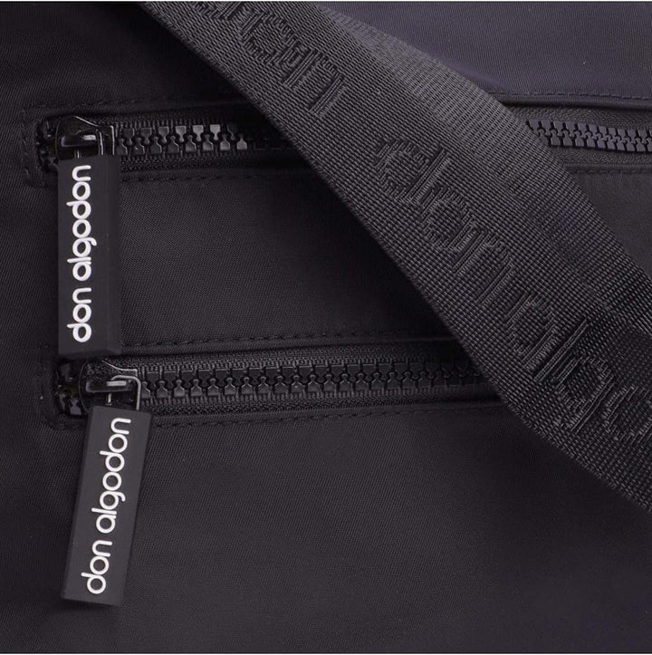 DON ALGODON Damen Zita Umhängetaschen, 30 x 9.5 x 19 cm Schwarz, Schwarz