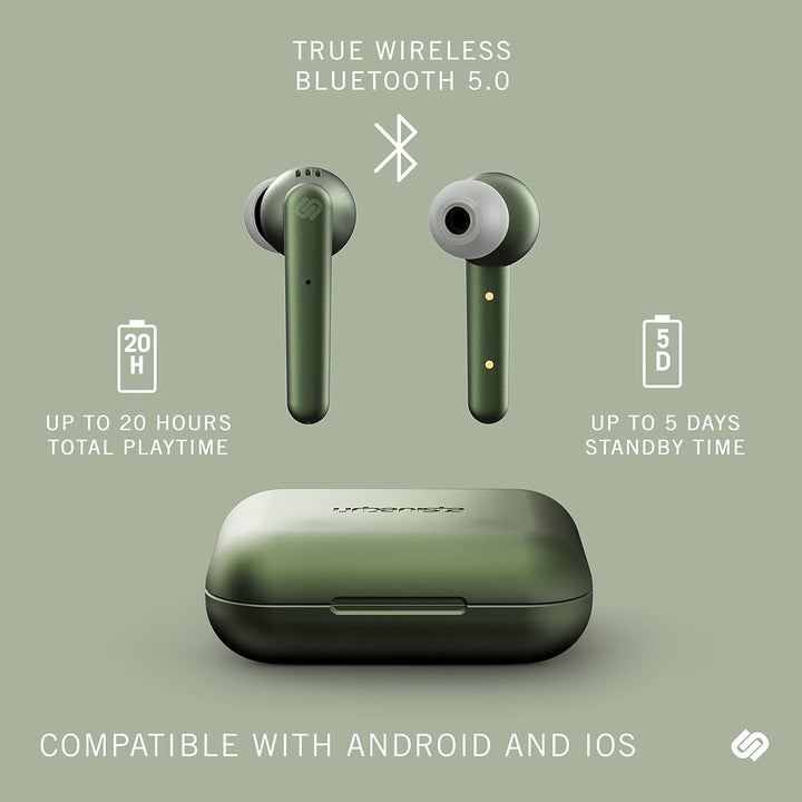 Urbanista Paris True Wireless Kopfhörer. 20H Spielzeit Kabellose Ladetasche, Bluetooth 5.0, Geräusch