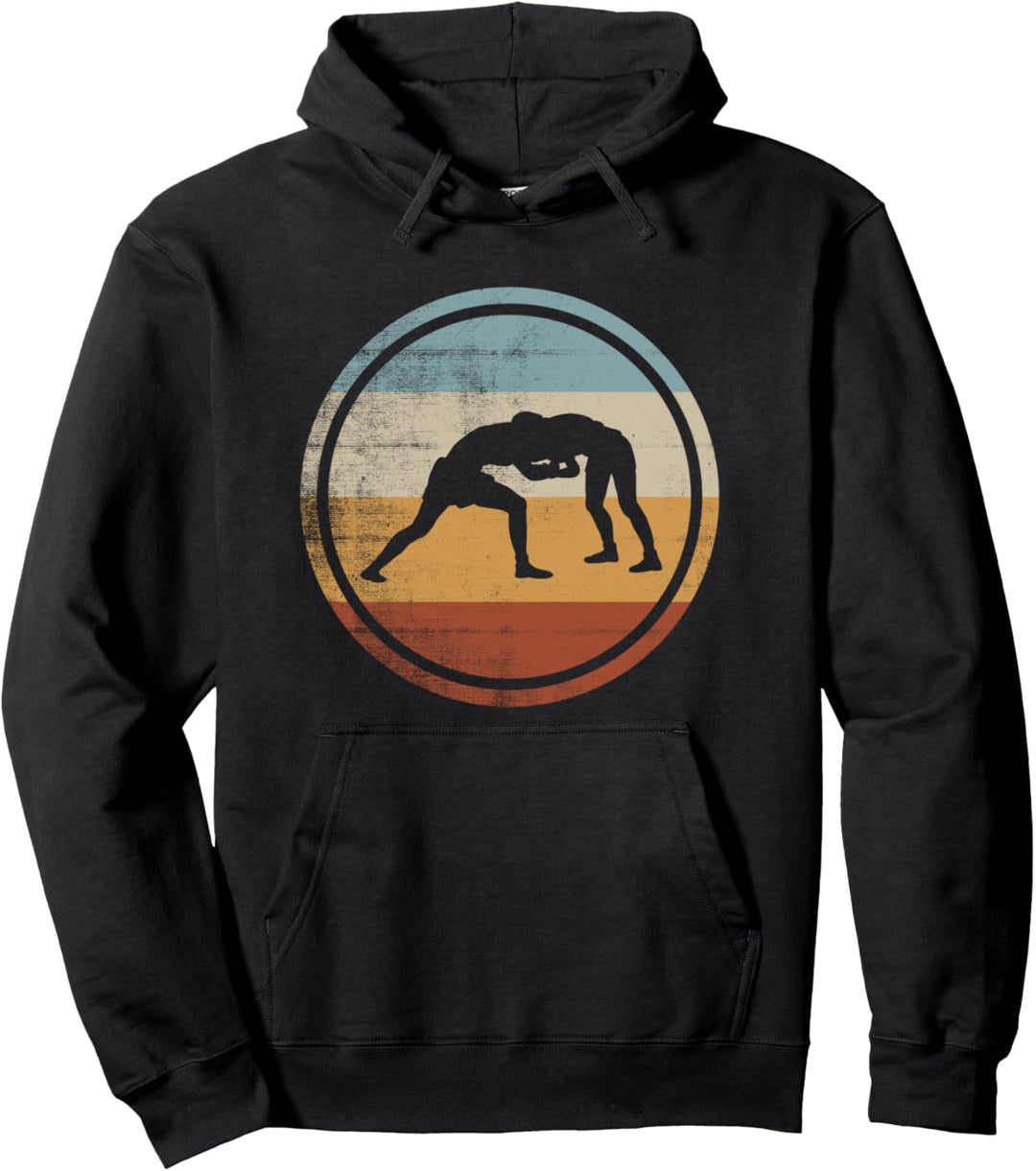 Retro Vintage Ringer Design Wrestling Ringen Pullover Hoodie