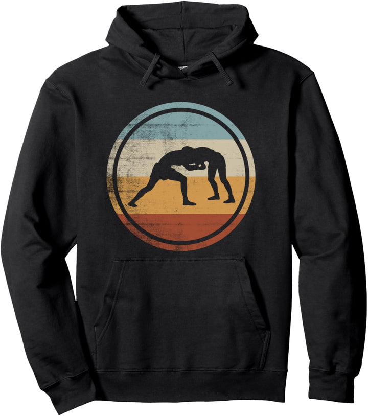 Retro Vintage Ringer Design Wrestling Ringen Pullover Hoodie