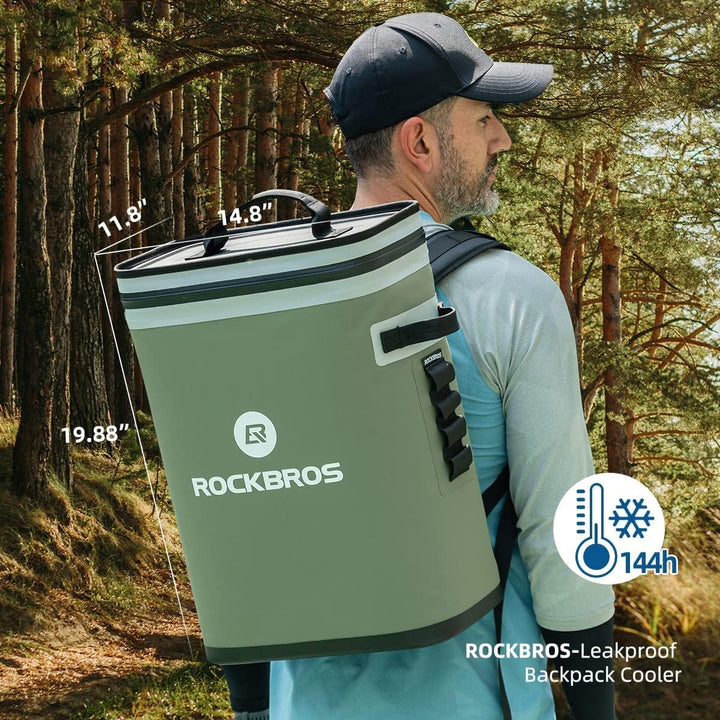 ROCKBROS Kühltasche Wasserdicht Kühler 17L Picknicktasche Isolierte Kühlbox Lunchtasche für Outdoor,