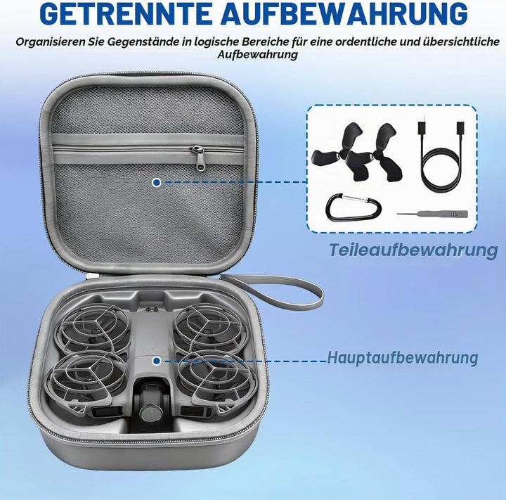 Neo 2 Tasche, SGZIOO Neo 2 Case Bag, Tragetasche Case Tasche für Dji Neo 2, PU Wasserdicht Tragetasc