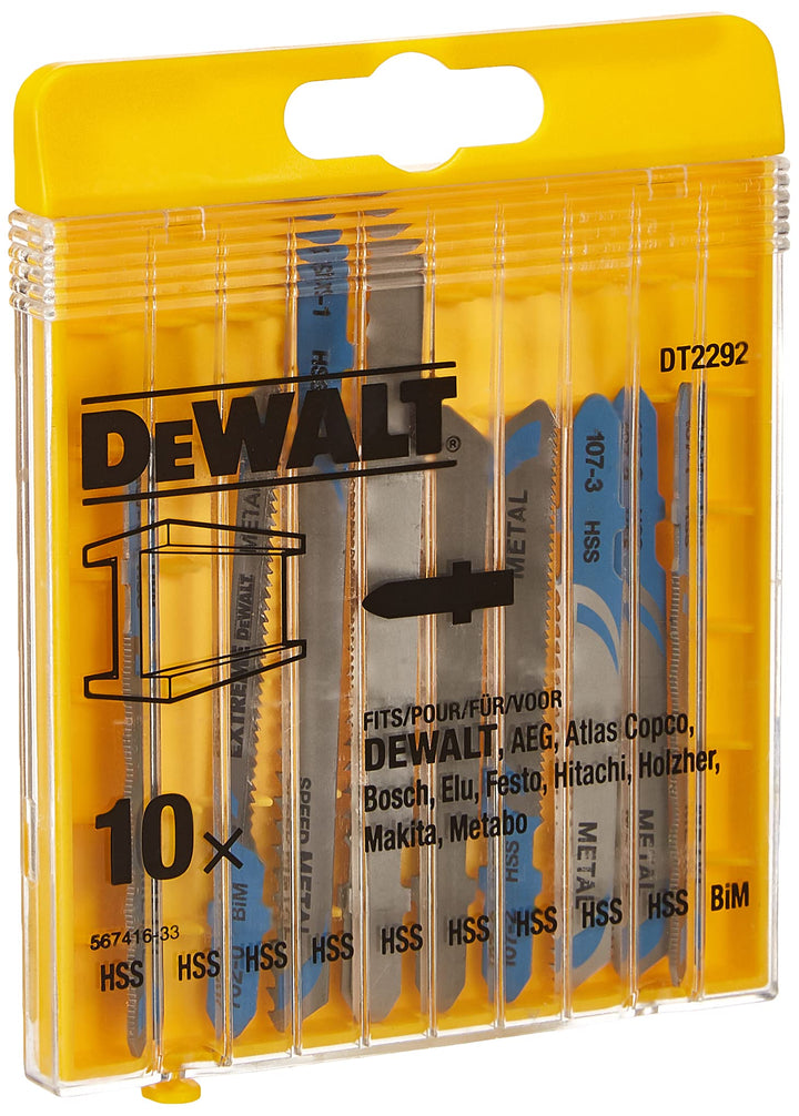 DEWALT HSS Stichsägenblätter (10-tlg., für Metall) DT2292