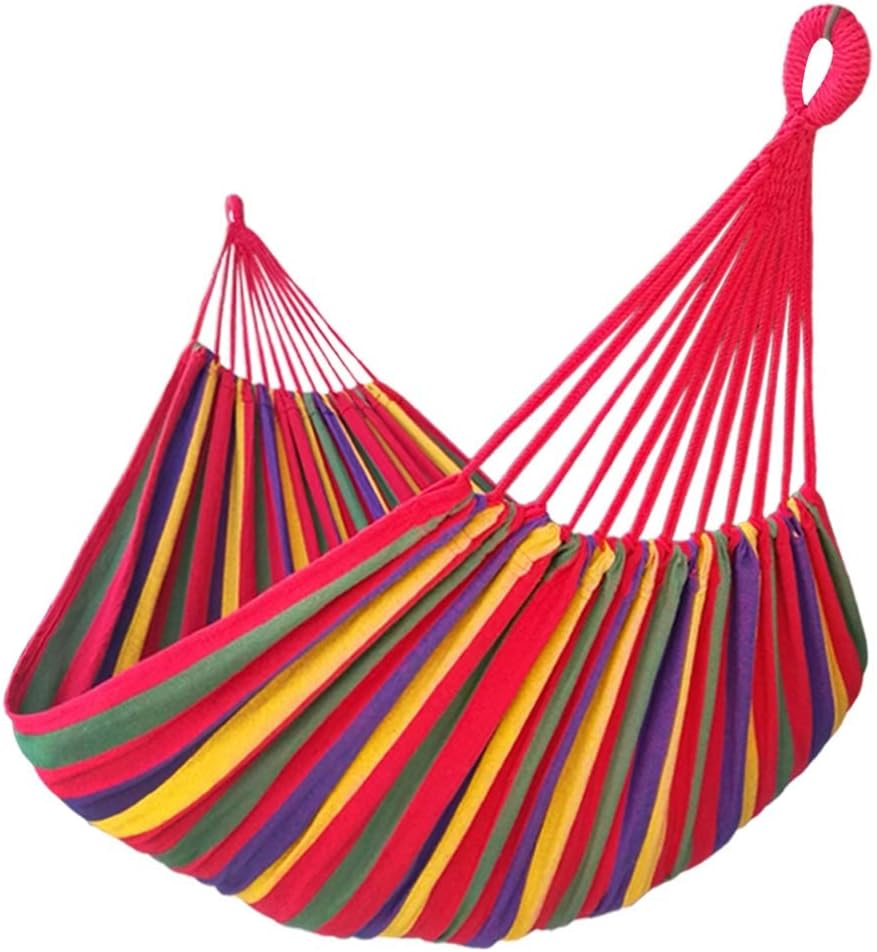 GOCAN XXL Hängematte 2 Personen 220x160cm Gesamtlänge 330cm Last 300kg Leinwand-Baumwoll-Hängematte