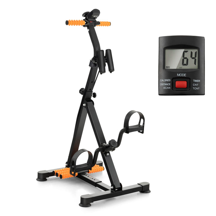 FANTASK Heimtrainer Pedaltrainer für Senioren, Hand Arm Bein Knie Fitnessgerät mit LCD Display, höhe