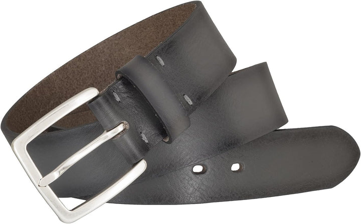 Lloyd 1015 05 Herren Leder Gürtel mit Metallschliesse in trendiger Used Optik, Grau