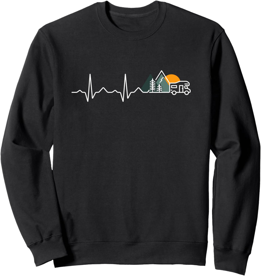 Herzschlag Wohnmobil Puls Camper Geschenk Frequenz Sweatshirt