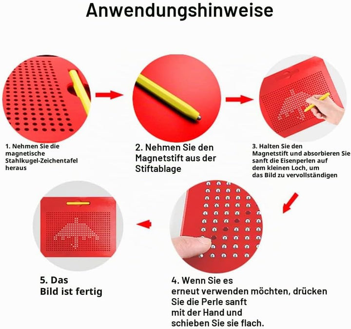 ALEENFOON Magnetisches Zeichenbrett für Kinder ab 3 Jahren, Reissbrett Magnetisch Schreibtafel Zeich