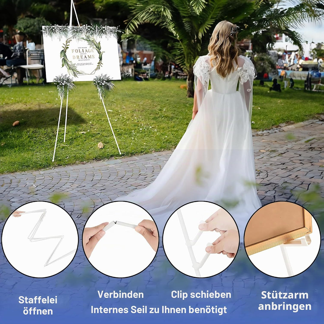 160cm Staffelei Gross Stand für Aufsteller Sitzplan Hochzeit Künstler Poster, Kappbar Stativ Staffel
