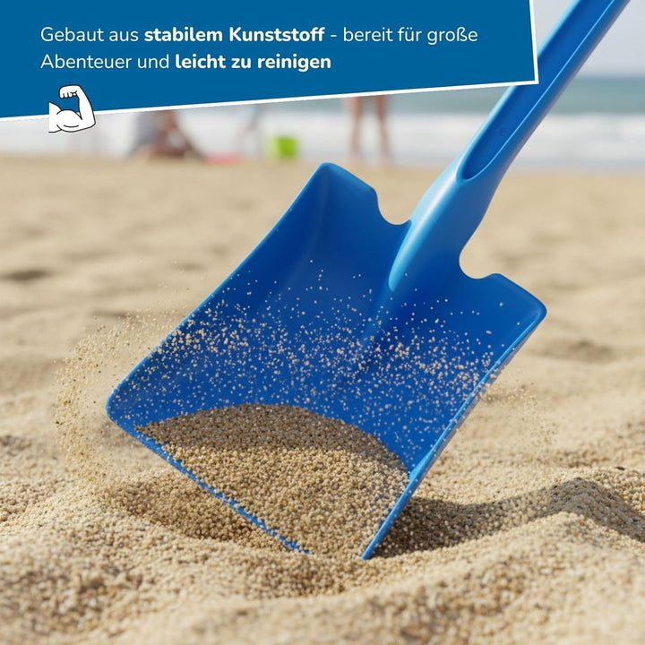 alldoro 60156 XXL-Kinderschaufel eckig, 64 cm, robuste Sandschaufel aus Kunststoff für Kinder ab 18