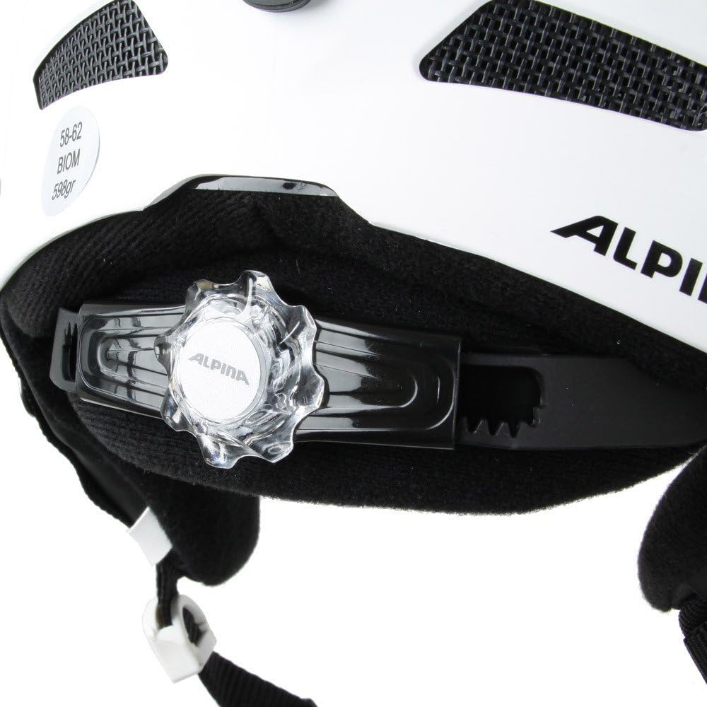 Alpina Unisex – Erwachsene Biom Skihelm 54-58 cm White Matt, 54-58 cm White Matt