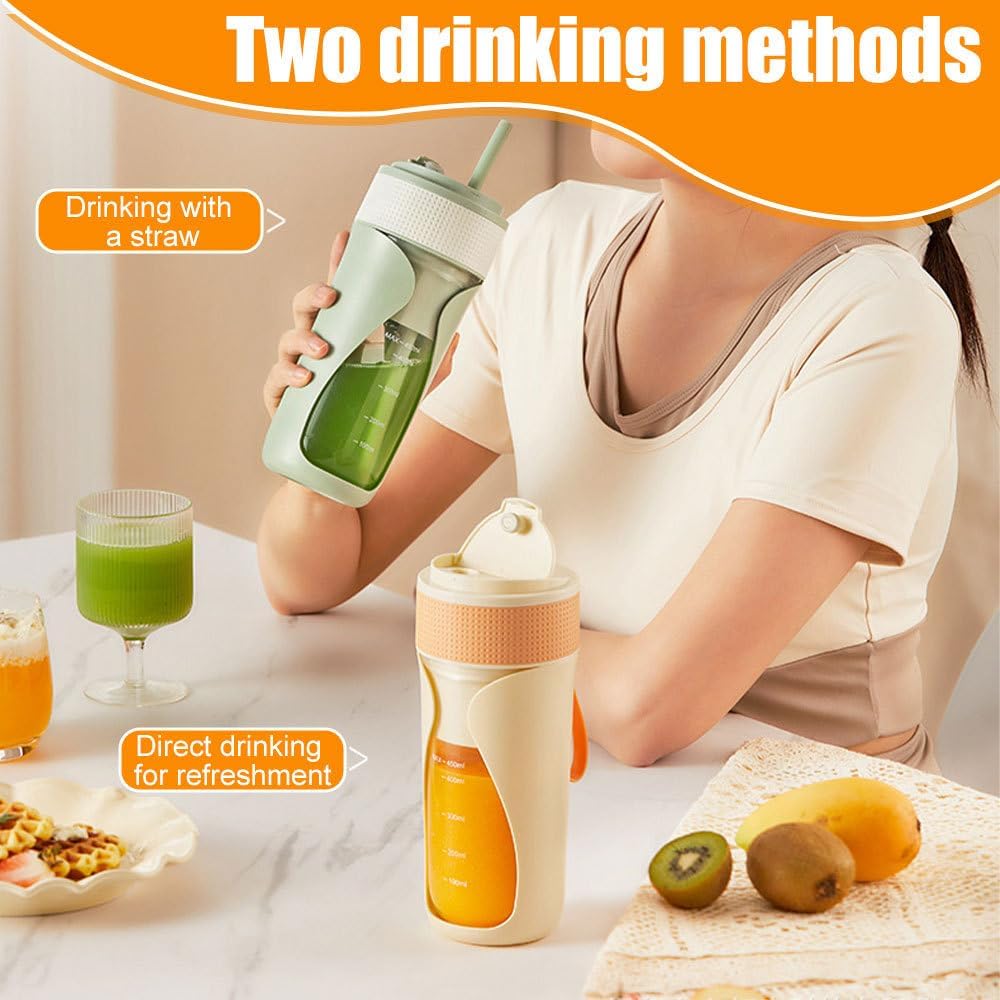 Tragbarer Mixer Becher, Mini Mixer, Saftmixer für Shakes und Smoothies, Auslaufsicherer Persönlicher