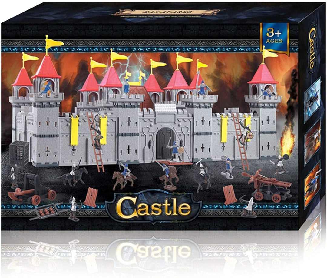 TikTakToo Coole, kleine Ritterburg mit Spielfiguren Königreich Burg Schloss DIY (gross), gross