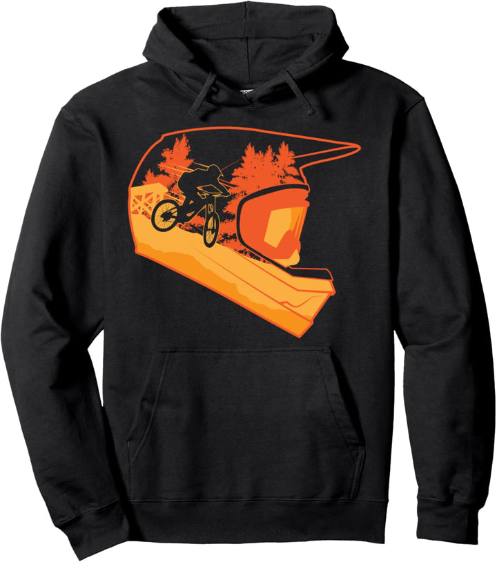 Downhill Helm MTB Mountainbike Herren Damen DH Enduro Biker Pullover Hoodie