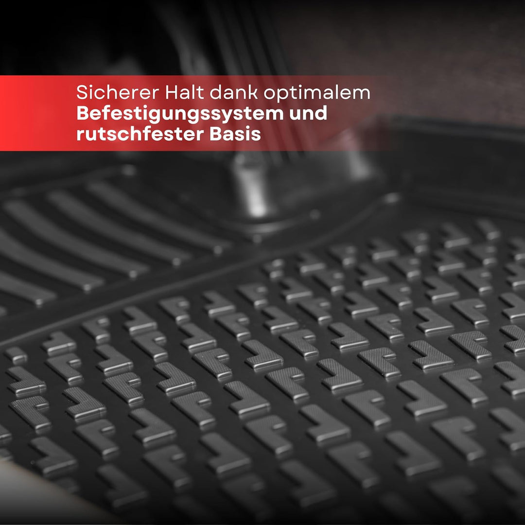 fussmattenprofi.com 3D Auto Fussmatten Gummimatten Set für Ford Fiesta VI Baujahr 2009-2017 | Hoher