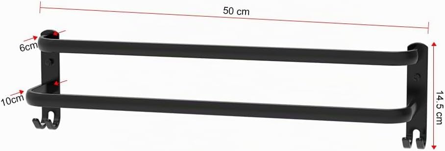 HONPHIER Handtuchhalter Bad 2 Tier Handtuchstange Badezimmer Aluminium Wand-handtuchhalter Handtuchh