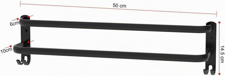 HONPHIER Handtuchhalter Bad 2 Tier Handtuchstange Badezimmer Aluminium Wand-handtuchhalter Handtuchh