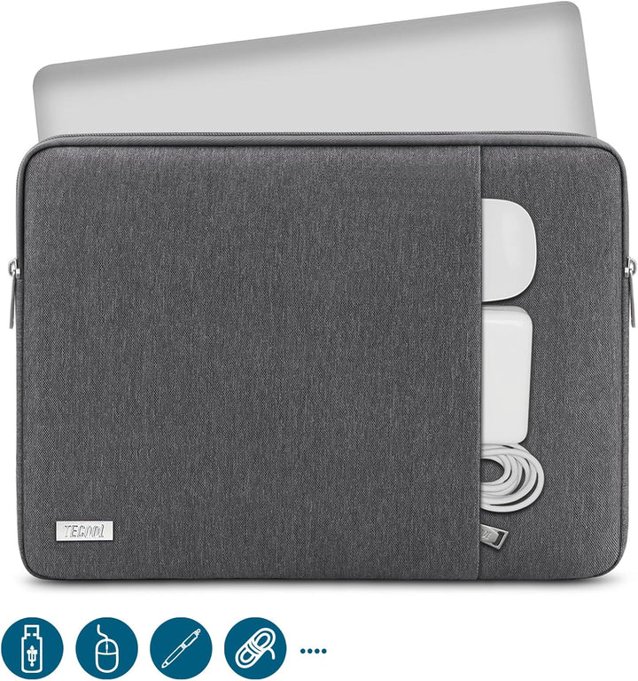 TECOOL 14 Zoll Laptoptasche LaptopHülle für 14” Lenovo Thinkpad ideapad HP Elitebook Acer Dell Chrom