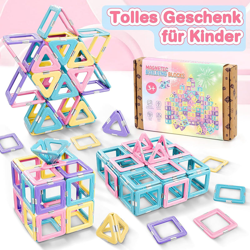 Lovchil Magnetische Bausteine, Magnetspielzeug Magneten Kinder, Magnetbausteine Magnet Montessori Sp