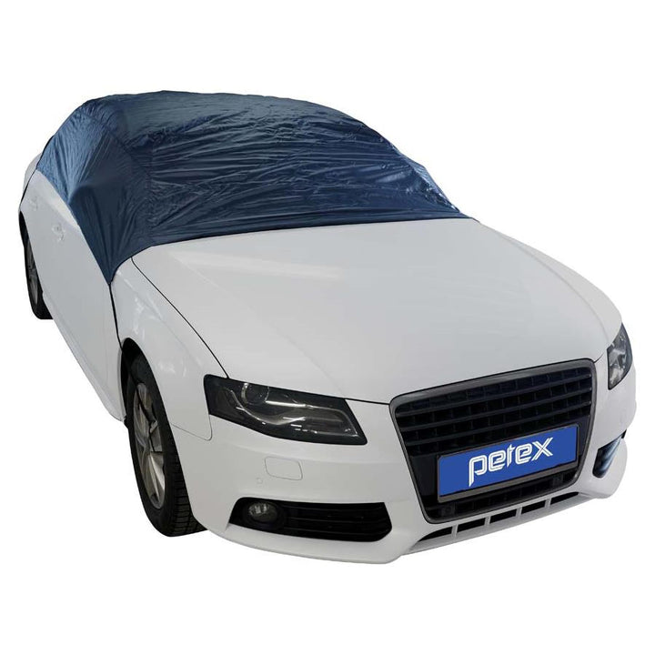 PETEX Autoabdeckung Halbgarage Grösse XL (ca 315 x 145 x 61 cm), Nylon, blau, XL