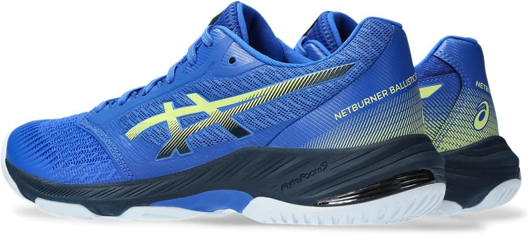 ASICS Herren Netburner Ballistic Ff 3 Sneaker 40 EU Blau Gelb, 40 EU Blau Gelb